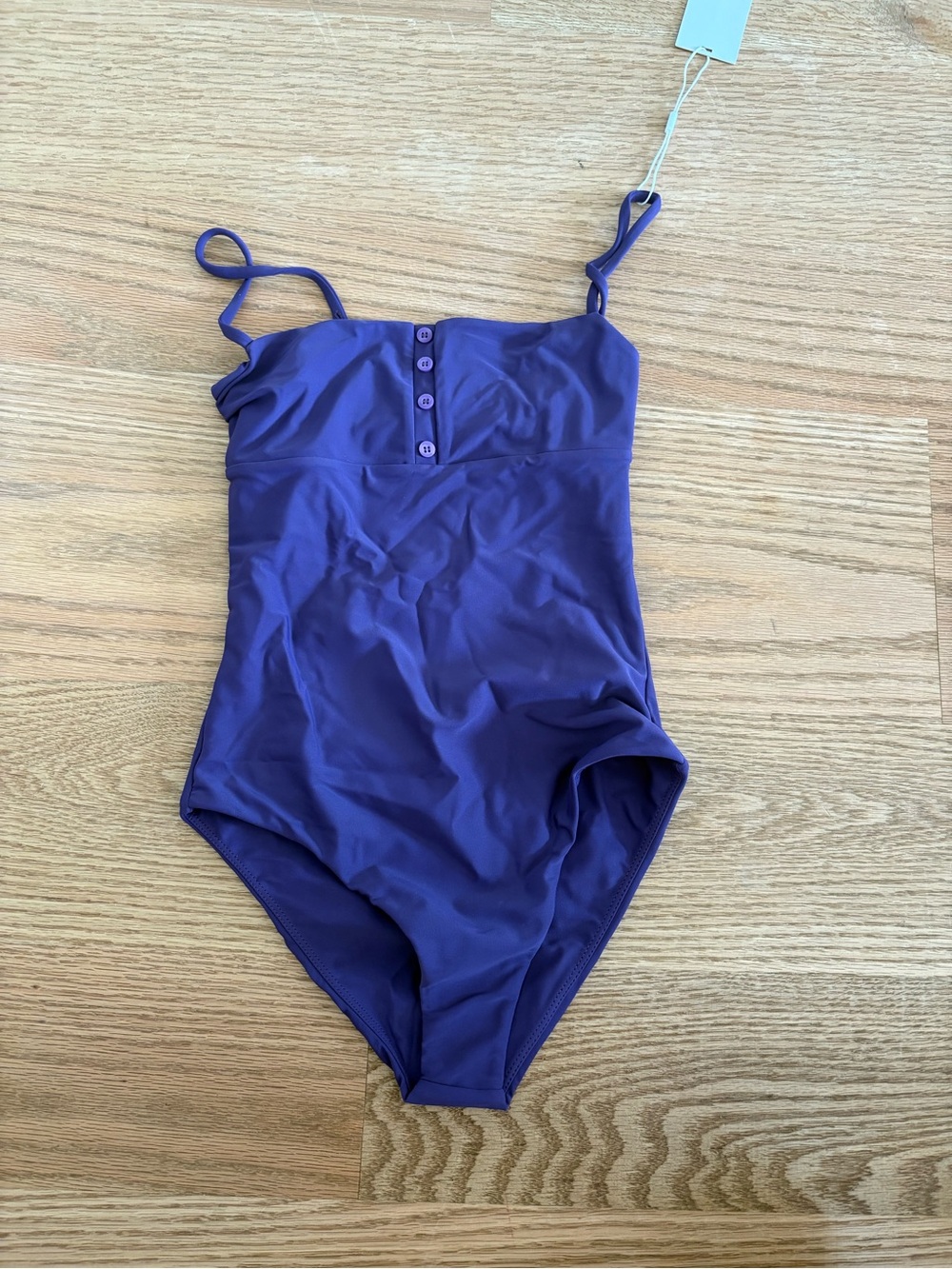 Mikoh Deep Purple Button-Front One-Piece Swimsuit